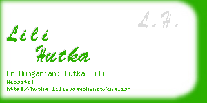 lili hutka business card